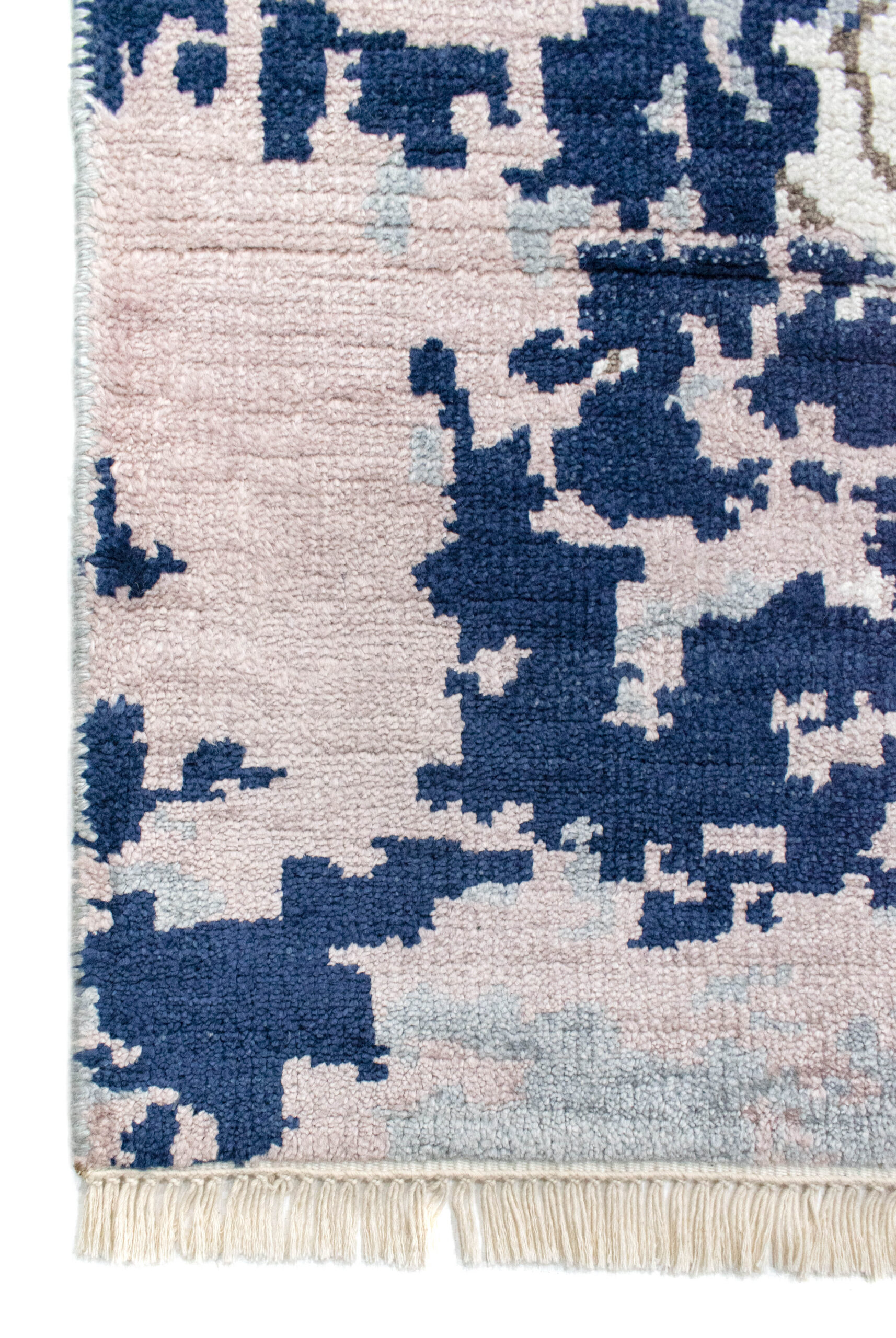 The Academic Linear Hand-Knotted Sculpted Wool & Silk Rug - Image 4