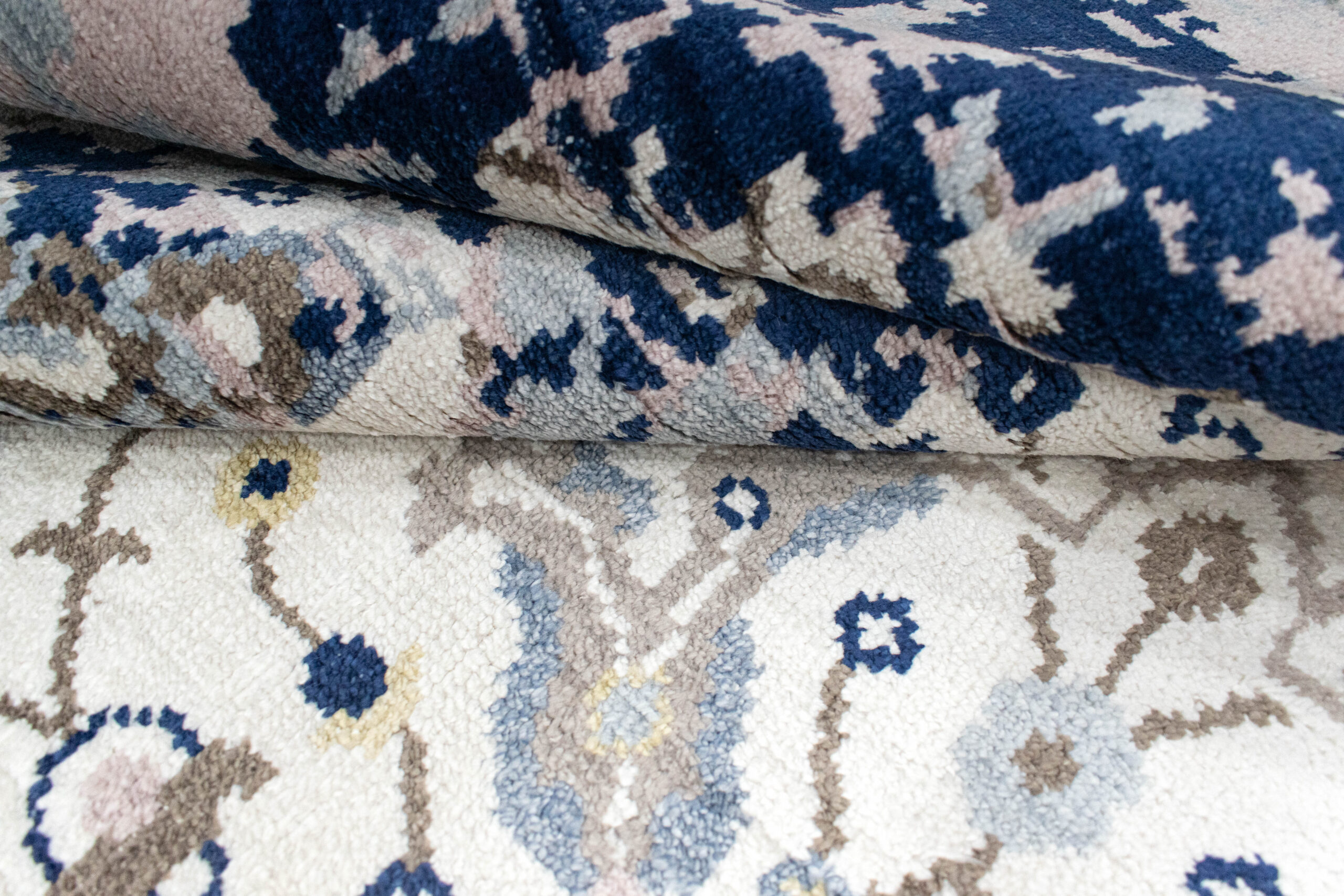 The Academic Linear Hand-Knotted Sculpted Wool & Silk Rug - Image 6