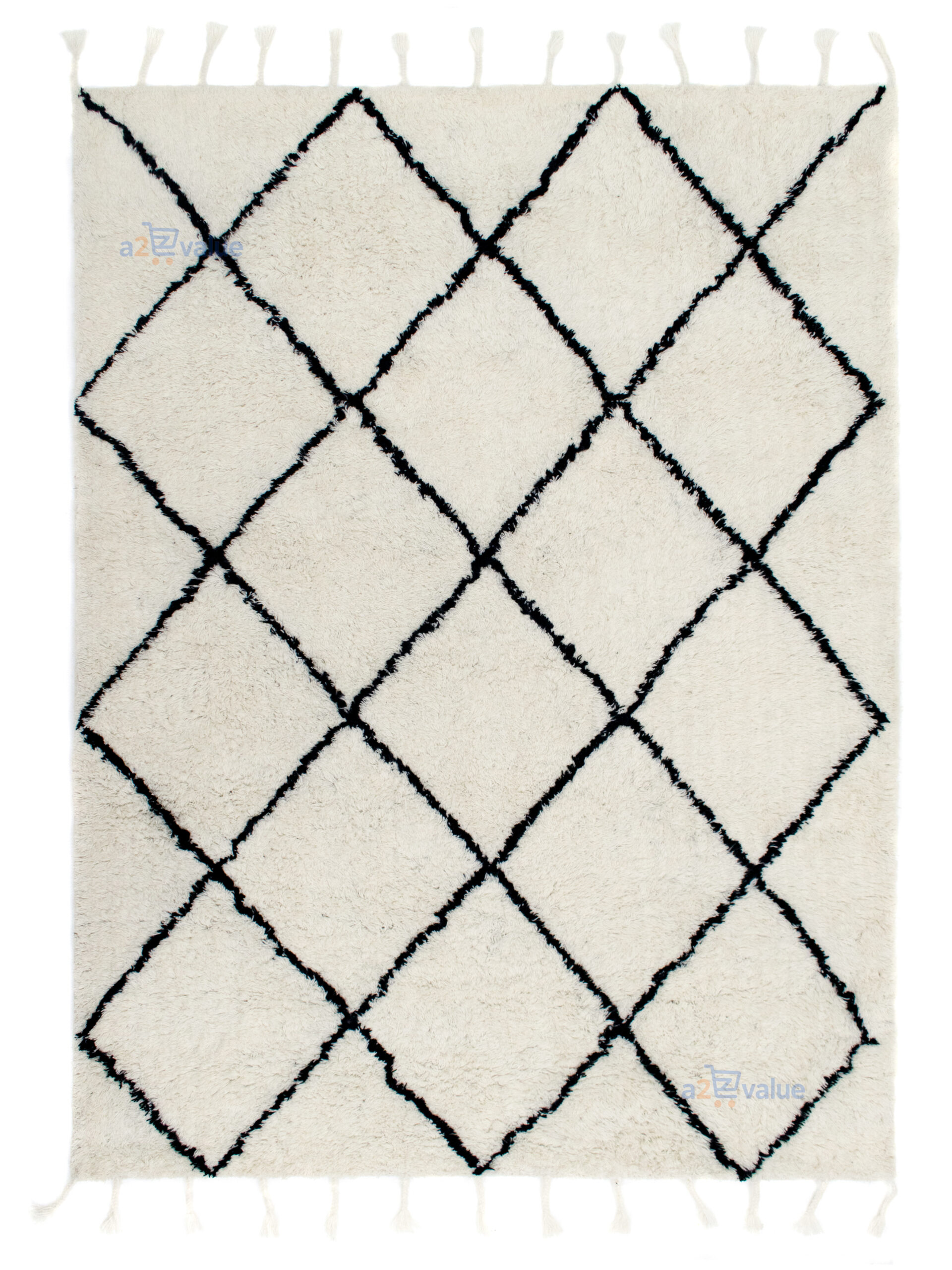 Atlas Nomad” Hand-Tufted Shag Rug (Best for a premium, authentic feel)