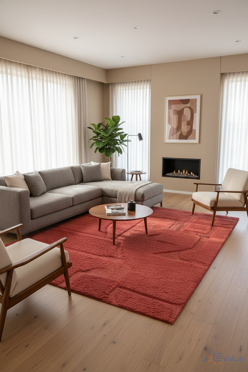 Aeon Geometric Hand-Knotted Area Rug in Alabaster